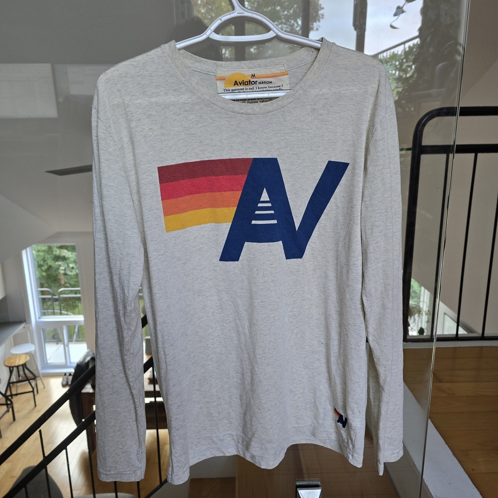 Aviator Nation Light Gray Tee